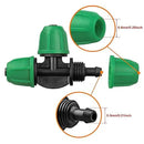 Drip Irrigation Fittings Kit for 1/4" Tubing, 65 Pcs Drip Line Lock Barbed Connectors for Drip Systems - 18 Couplings, 15 Tees, 12 End Caps,1 0 Elbows, 5 Cross Connectors, 5 Misters Nozzles by GreenHaven Gardens