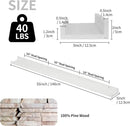 SAUMONIERES Picture Ledge Shelf Floating Book Shelves Set of 2 Wall Mounted Solid Wood for Bedroom Bathroom Living Room Kitchen, 55 Inch White by CozyNest Decor