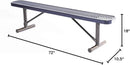 Heavy-Duty Portable Outdoor Bench Thermoplastic Coated, Expanded Metal, Commercial-Grade Seating, Made in America (Portable Without Back, 6 Ft, Dark Blue) by GreenHaven Gardens