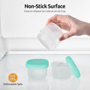 U-Taste 3oz Mini Sauce Containers: Food Grade Liquid Silicone Condiment Storage with Airtight Lid, Freezer Safe with Clear 100ml Measurements, Reusable for Dipping Ketchup, Salad Dressing (Aqua Sky) by TinyTreasures Baby Boutique
