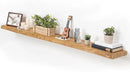 Floating Shelves for Wall, 72"x9.3" Rustic Solid Live-Edge Elm Wood Wall Shelves, Heavy-Duty Floating Shelves with Invisible Brackets for Living Room, Bedroom, and Kitchen, Natural Finish by CozyNest Decor