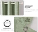 MIULEE Linen Blackout Curtains and Drapes 100% Room Darken Thermal Insulated Grommet Window Panels with Coating 2 PCs W 42 x L 63 inches Sage Green by TinyTreasures Baby Boutique