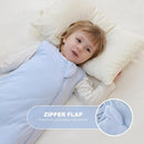 Mosebears Unisex Baby Sleep Sack 1.0 TOG, Supersoft Rayon Made from Bamboo Wearable Blanket with 2-Way Zipper (Fog Blue,18-36 Months) by TinyTreasures Baby Boutique