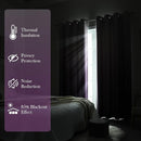 HOMEIDEAS Purple Ombre Blackout Curtains 52 X 96 Inch Length Gradient Room Darkening Thermal Insulated Energy Saving Grommet 2 Panels Window Drapes for Living Room/Bedroom by TinyTreasures Baby Boutique