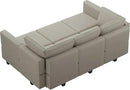 Belffin Modular Velvet Sectional Sofa with Chaise Lounge Sectional Sleeper Sofa with Storage Chaise Bed Couch for Living Room Grey by CozyNest Decor