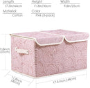 PRANDOM Large Stackable Storage Bins with Lids Fabric Decorative Storage Box Cubes Organizer Containers Baskets with Cover Handles Divider for Bedroom Closet Living Room 17.3x11.8x9.8 Inch 3 Pack by TinyTreasures Baby Boutique
