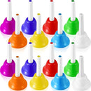 Fabbay 16 Pcs 8 Note Hand Bells Set Musical Handbells for Kids Colorful Diatonic Metal Bells Toy Percussion for Kids Toddlers Children Musical Teaching Church Chorus Wedding Family Birthday Party by TinyTreasures Baby Boutique