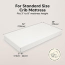 KeaBabies 2-Pack Organic Crib Sheets for Boys, Girls - 52x28 Fitted Crib Mattress Sheet Neutral, Breathable Jersey Cotton Cover for Baby Bed, Toddler Mattress, Soft & Cute Prints (Soft White) by TinyTreasures Baby Boutique