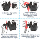 Baby Stroller Cup Holder with Phone Holder, 3-in-1 Bottle Holder, 360 Removable Degrees Rotation Drink Holder for Wheelchair, Stroller, Bike, Walker, Scooter, Bicycle, Uppababy, Nuna, Bugaboo, Doona. by TinyTreasures Baby Boutique