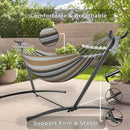Double Hammock, Heavy Duty Portable, 500 lb Weight Capacity, Perfect for Both Indoors and Outdoors, 2 Person Hammock with Carrying Bag, Coffee by GreenHaven Gardens