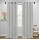 Easy-Going Blackout Curtains for Bedroom, Solid Thermal Insulated Grommet and Noise Reduction Window Drapes, Room Darkening Curtains for Living Room, 2 Panels(52x108 in, Greyish White) by CozyNest Decor