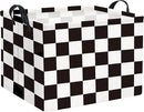 HIYAGON Rectangular Car Basket for Boys Checkered Basket Kids Baby Storage Bin Toy Organizer Box Car Room Decor(Racing Flag) by TinyTreasures Baby Boutique