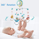 Mini Tudou Baby Musical Mobile Crib with Music and Lights, Timing Function, Projection, Take-Along Rattle and Music Box for Babies Boy Girl Toddler Sleep by TinyTreasures Baby Boutique