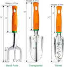 Ukoke Garden Tool Set, 3 Piece Aluminum Hand Tool Kit, Outdoor Tool, Heavy Duty Gardening Work Set with Ergonomic Handle, Gardening Tools for Women Men by GreenHaven Gardens