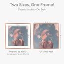 Homeforia 12x12 Picture Frame Rose Gold, High End Metal 12 x 12 Square Poster Frame with Mat 10 x 10 Photo, 12x12 Frame Matted to 10x10 Print, 12by12 Hanging Frames, Tempered Glass, Wall Kit, Set of 1 by CozyNest Decor