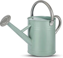 1 Gallon Watering Can for Plants, Watering Cans for Indoor&Outdoor Gardening, Galvanized Steel Watering Pot with Removable Spout, Metal Water Can with Ergonomic Movable Handle(Cream Green) by GreenHaven Gardens