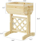 Raised Garden Bed, Standing Vertical Horticulture Planter Box for Backyard, Patio, Balcony, Planter for Flowers Herbs Vegetables for Indoor & Outdoo Decor with Trellis (Natural) by GreenHaven Gardens