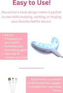 Novashine Professional Teeth Whitening Kit: Advanced Blue LED Light, Concentrated Peroxide Gel, Smartphone Adapter, Travel Bag by CozyNest Decor