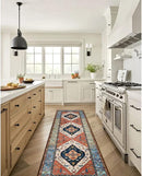 Lahome Boho Hallway Runner Rug - 2x6 Kitchen Runner Rugs Non Skid Washable Non-Slip Laundry Room Rug Throw Low-Plie Bathroom Oriental Distressed Carpet for Entrance Bedroom Living Room by TinyTreasures Baby Boutique
