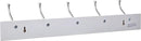 Amazon Basics Rectangular Farmhouse Wall-Mounted Coat Rack with Storage Hooks, 5 Hooks, White by CozyNest Decor