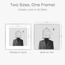 Homeforia 16x16 Silver Picture Frame, High End Metal 16 x 16 Square Frame with Mat 12 x 12 Photo, 16x16 Poster Frames Matted to 12x12 Print, 16 by 16 Hanging Frames, Tempered Glass, Wall Kit, Set of 1 by CozyNest Decor