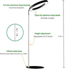 yadoker Plant Grow Light for Indoor Plant,Desk LED Grow Light,Height Adjustable,Automatic Timer with 8/12/16 Hours,10-Level Brightness,Ideal for Small Plant Grow by GreenHaven Gardens