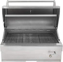 Turbo Charcoal 32 Inch Built-In Stainless Steel BBQ Grill with Charcoal Tray by GreenHaven Gardens