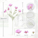 IPOPU Light Purple Cosmos Artificial Flowres 5PCS Fake Wildflowers 24.5" Lilac Flowers Artificial Daisies Silk Flowers with Stems for Baby Shower Centerpieces Home Table Decor (Light Purple) by CozyNest Decor