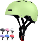 Skateboard Bike Helmet for Adults Women Men Youth Kids (2-3-5-8-14+ Years Boys Girls) - Lightweight Multi-Sport Adjustable Helmets for Bicycle Skateboard Scooter Skate Cycling by TinyTreasures Baby Boutique