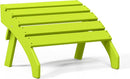 WestinTrends Dylan Outdoor Patio HDPE Adirondack Ottoman Footrest, Lime by CozyNest Decor