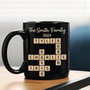 Trending Custom Family Forever Linked Together Crossword Puzzle Art Personalized Mug, Gift For Brothers, Sisters, Siblings, Family Member on Birthday Christmas by TinyTreasures Baby Boutique