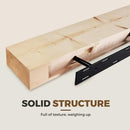 72x7x3 Fireplace Mantel - Solid Rustic Wood Wall Mounted Floating Shelf - DIY Color - with Invisible Heavy Duty Steel Bracket by CozyNest Decor