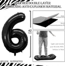 GOER Number 60 Balloons for 60th Birthday Party Decorations,42 Inch Jumbo Foil Helium Balloons for 60th Anniversary (Black) by TinyTreasures Baby Boutique