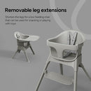 Mompush Olli 7-in-1 Convertible High Chair for Babies and Toddlers – Adjustable Height & Footrest, Dishwasher-Safe Tray, Compact Foldable Design for Easy Storage & Travel, Lightweight Yet Durable by TinyTreasures Baby Boutique