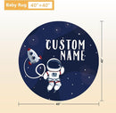 Personalized Crib Bedding Set, 5 Pcs Custom Nursery Bedding Sets with Name, Infant Bedding Set for Baby Boys, Blue Astronaut Double Layer Baby Crib Set, Babies Toddlers Kids Customized Gifts by TinyTreasures Baby Boutique