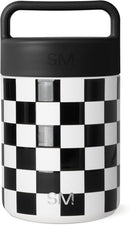 Simple Modern Food Jar for Hot Food | Stainless Steel Vacuum Insulated Leak Proof Lunch Storage for Smoothie Bowl, Soup, Oatmeal | Provision Collection | 12oz | Black and White Checkmate by TinyTreasures Baby Boutique