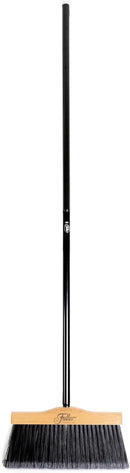 12” Upright Broom with 2 Piece Black Steel Threaded Handle by CozyNest Decor