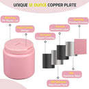 26oz Soup Thermo for Hot Food Kids with Buckle Lid Insulated Vacuum Food Jar Wide Mouth Leakproof Stainless Steel Lunch Container (Pink) by TinyTreasures Baby Boutique