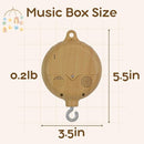 Crib Mobile Motor with Music Box, Baby Mobile for Crib with 12 Classic Lullabies & Rotating Function, Wooden Design Crib Mobile with Music by TinyTreasures Baby Boutique