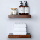 Homeforia Walnut 12 inch Floating Shelf, High End Solid Real Wood Small 12inch Floating Shelves for Wall Mounted, Dark Brown 12in Floating Shelves, Heavy Duty Bracket, 12 X 6.5 X 1.75 inches, Set of 3 by CozyNest Decor