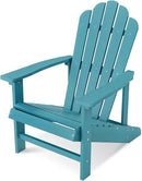 Psilvam Classic Adirondack Chair, Standard-Sized Poly Lumber Fire Pit Chair, 350Lbs Support Weather Resistant Patio Chairs for Garden, Party, Beach(Blue) by GreenHaven Gardens