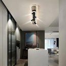 Modern LED Ceiling Light 6-Light track light Spotlight Frosted Black Geometric Ceiling Light Lighting Fixture Dimmable Remote Control Living Bedroom Kitchen Dining Room Fixture by CozyNest Decor