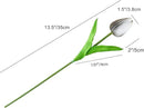 Mandy's Artificial Tulips 20 Stems Silver Grey PU Faux Flowers for Wedding Home Decor 13.5 Inch by CozyNest Decor