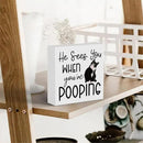 Funny Bathroom Decor Are You Pooping Cat Sign Funny Bathroom Toilet Table Decoration Funny Cat Gifts Bathroom Wall Decor Cat Gifts for Women Gifts for Cat Lovers, Bathroom Wooden Box Sign Decor by CozyNest Decor