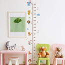 Cartoon Animals Self-adheve Vinyl Nursery Wall Decal Baby Growth Chart Sticker for Bedroom Play Room by TinyTreasures Baby Boutique