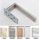 Toilet Paper Holder, Self Adhesive Tissue Holder Stainless Steel Rustproof Paper Roll Holder, No Drilling Easy to Install, Toilet Paper Rack Suitable for Office, Bathroom (2, Brushed Nickel)