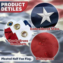 4Pack American Bunting Flag 2x4 Ft Patriotic Bunting Flags 4th of July Decor Outside Porch USA Pleated Half Fan Flag Decorate Garden Embroidered Star Red White & Blue Stripe Banner by GreenHaven Gardens