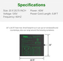 iPower 2 Pack 20" x 20.75" Seeding Heat Mat with Thermostat Temperature Adjustable Knob Durable Warm Hydroponic Plant Germination Starting Pad, Black by GreenHaven Gardens