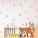 Pink Polka Dot Wall Decals 36pcs Watercolor Dots Wall Sticker for Kids, Baby Girls, Teens, and Nursery Room (6 Sheets) - Each Dot: 2.36 x 2.36 inch by TinyTreasures Baby Boutique