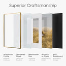 Homeforia 20x30 Picture Frame Bronze, High End Metal 20 x 30 Large Poster Frames with Mat 16 by 24 for Photo, 20x30 Brass Frame Matted to 16x24, 30x20 Hanging Frame, Tempered Glass, Wall Kit, Set of 1 by CozyNest Decor